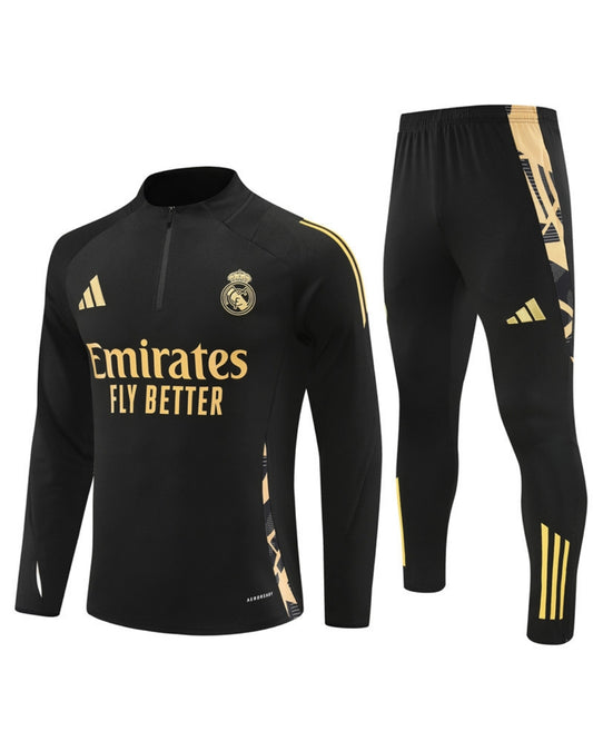 Real Madrid Black/Gold Tracksuit
