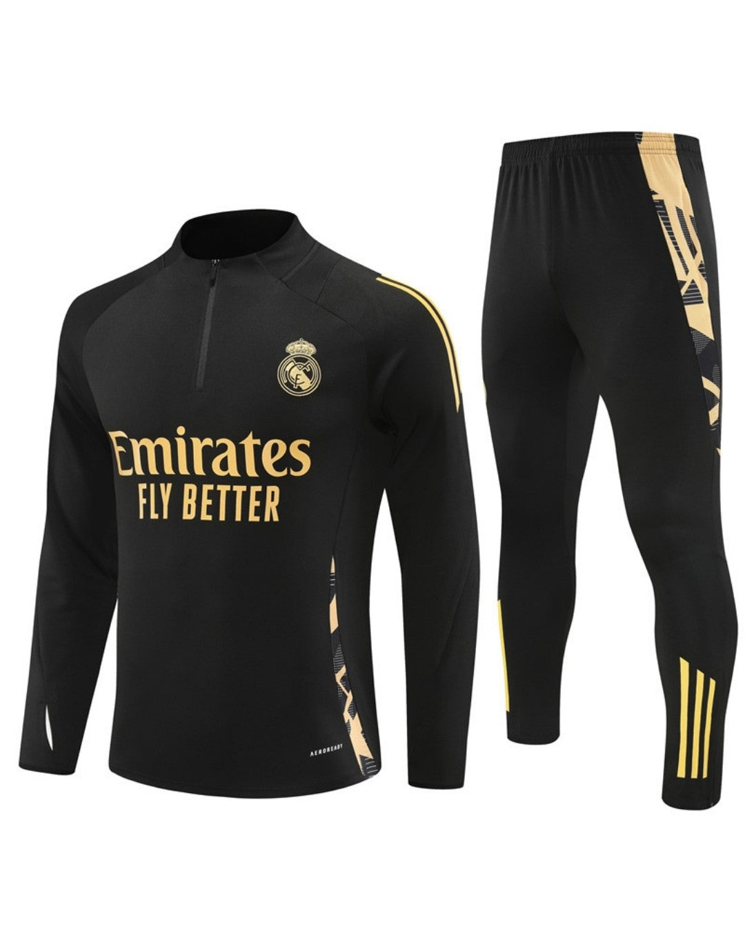 Real Madrid Black/Gold Tracksuit